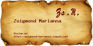 Zsigmond Marianna névjegykártya