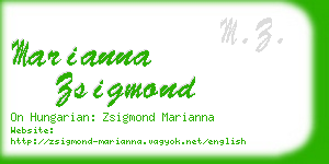 marianna zsigmond business card